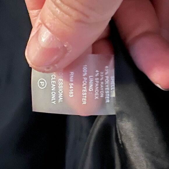 Calvin Klein Suit Jacket Blazer, Black, Button Lined Sleeves - Picture 5 of 5